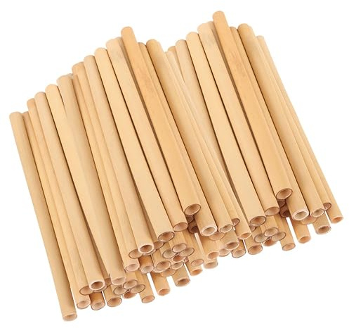 Happyyami 50 Stück Bienenstock Nachfüllröhren aus Natürlichem Schilfrohr 9-11mm Ø Niströhren für Mauerbienen Imkerbedarf für Bienenhaus Selbstgemacht und Garten