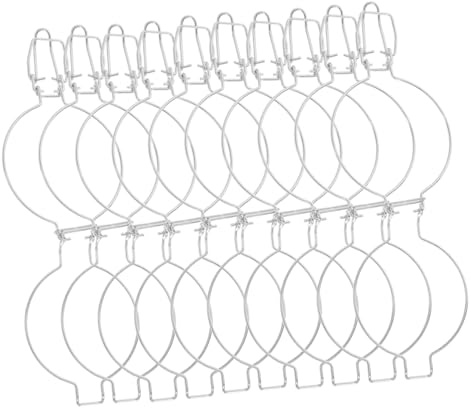FONDOTIN Clips de Repuesto Abrazaderas de Alambre de Acero Inoxidable Hebillas de Sellado Cierre Seguro Pack de 10 para Frascos de Vidrio 93mm para Tarros para Almacenamiento en Cocina