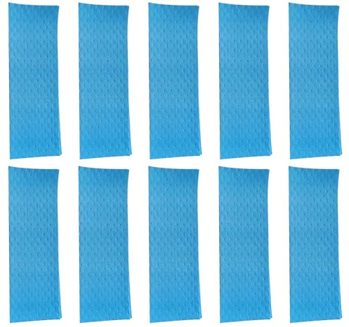 NUOBESTY 10 Pieces Blue Range Hood Oil Filter Paper 10cm x 90cm x 3mm Thickened Absorbent Kitchen Grease Filter for Universal Cooker Hood