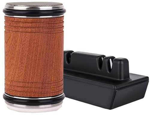 KINDLUME Rollenschärfer Profi, Messerschärfer, Knife Sharpener, Rollschleifer, Räder Diamant & Keramik, Magnetischer Winkel Führer 15° & 20°, Magnetisches Messerhalter, für Alle Küchenmesser