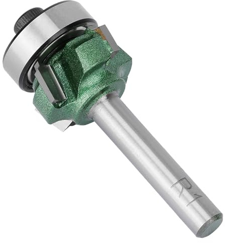 Cocoarm Punta Rifilatura Rifinitura Precisa, Utilizzo Versatile, Fresa per la Lavorazione del Legno Fresa per Rifilatura a 4 Denti per Fascettatura con Tre Opzioni di Spessore in R1, R2, R3 per 1
