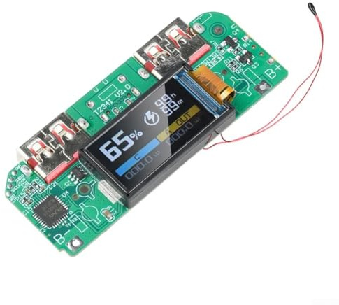 Modulo Power Bank a ricarica rapida da 22,5 W con schermo a colori TFT, protocolli PD/QC/FCP/VOOC, protezione di sicurezza quadrupla per power bank fai da te e caricabatterie portatili