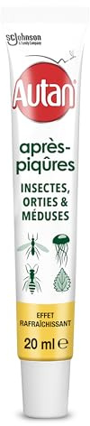 Autan Après-Piqûres Gel Apaisant Aloe Vera Orties & Méduses Dès 3 ans 20 ml | Gel après-piqûres à l'Aloe Vera qui apaise insectes, orties et méduses, avec effet rafraîchissant