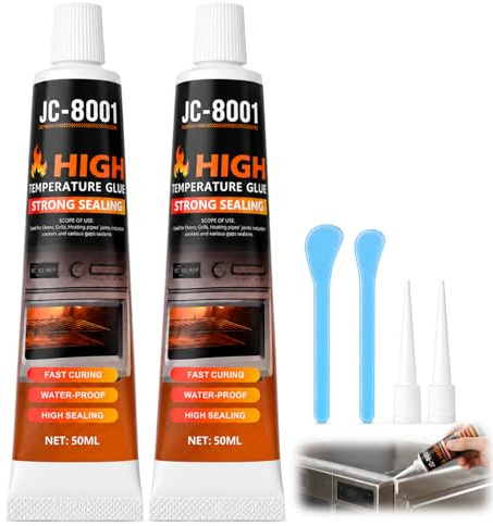 Pegamento de alta temperatura negro, sellador de silicona ignífugo resistente al calor, adhesivo refractario impermeable para horno acristalado, chimenea, estufa de leña, Azulejo, ladrillo, manguera