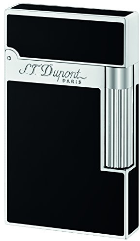 S.T. Dupont D-016296 Feuerzeug Ligne 2, Schwarz lackiert und Palladium