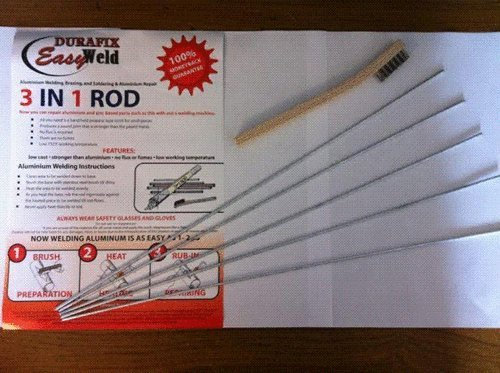 Durafix Aluminium Welding Low Temp Easyweld Rods + Brush (5)