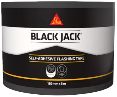 Everbuild Black Jack Strong Self Adhesive Flashing Tape – Natural Lead-Look Finish – 150mm x 3m