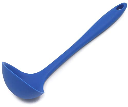 Chef Craft Premium Silicone Cooking Ladle, 11.25 inch, Blue