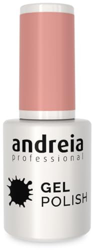 Andreia Professional Semi-Permanenter Nagelgel-Lack für UV/LED-Lampe - Intensiver Glanz und 4 Wochen haltbare Maniküre Nagelgel-Lackierung - Farbe 220 Nackt - Zartem Rosa - 10.5 ml