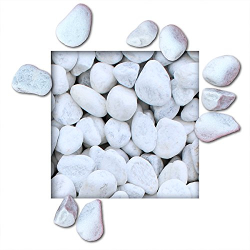 Kieskönig 10 kg Marmorkies Carrara Weiss Verschiedene Körnungen direkt Körnung 40/60 mm