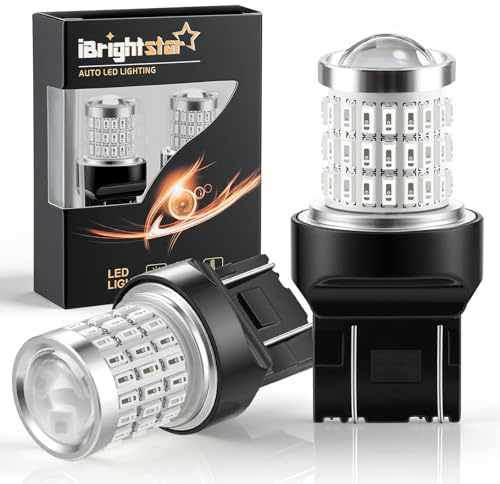 iBrightstar 7443 LED Bulb Red, 7440 LED Brake Light Bulbs Super Bright for Rear Brake Lights and Tail Lights, 2 Pack
