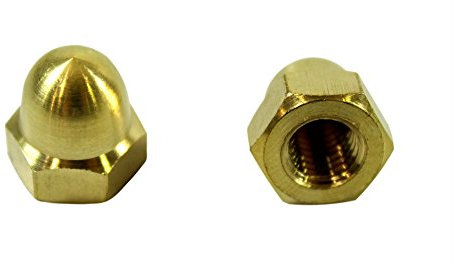 SN-TEC Messing Hutmuttern/Kappenmutter M12 DIN 1587 (10 Stück)