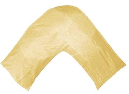 TAOSON Silky Soft Satin Soild Envelope Style V Shaped/Tri/Boomerang Pillow Cover Pillowcase Pillow Protector Cushion Cover Non Zippered Only Cover No Insert (Gold)