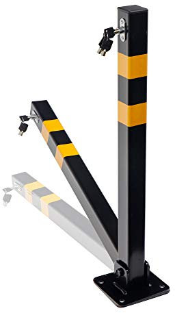 Streetwize SWWL9 Folding Parking Post Square, 3 Keys, Visual Theft Deterrent, for Parking Spaces & Driveways, 700mm x 50mm