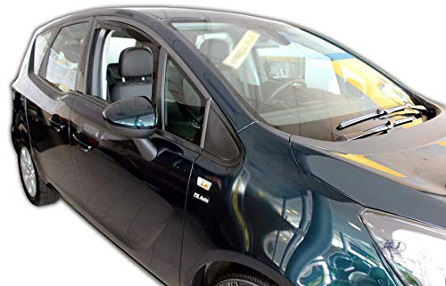 J&J AUTOMOTIVE Windabweiser passend für Opel Meriva 5-Türer 2010-2017 2tlg, Heko Regenabweiser Vorne Getönt Dunkel Passform