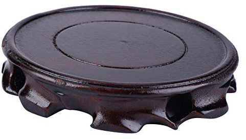 Fydun Round Base Vase Aquarium Lila Sand Pot Fishbowl Stand Stein Ornament Holz Weihrauch Brenner Base Sockel Stand(Inner Diameter 11cm)