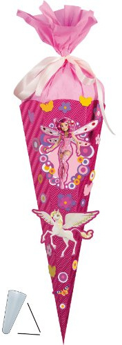 BASTELSET Schultüte - Mia and Me 85 cm - incl. Namen - Zuckertüte Nestler ALLE Größen - 6 eckig Pferd Pferde Einhörner rosa