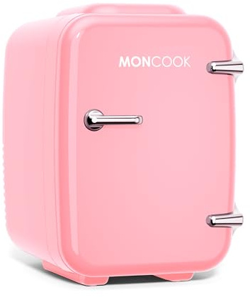 MONCOOK Mini réfrigérateur - Mini réfrigérateurs portables pour soins de la peau, boissons - Refroidisseur et réchauffeur thermoélectriques