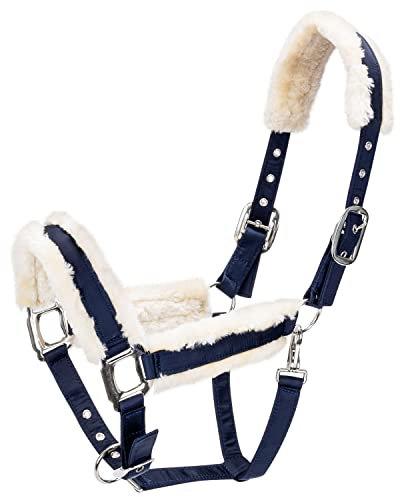 Nobleza - Geknotetes Halfter für Pferde, gepolstertes Nasen- und Genickhalfter, für die Reitausbildung