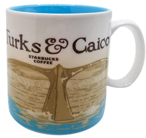 Starbucks - Taza de café de 12 onzas, edición limitada (Turcos y Caicos)