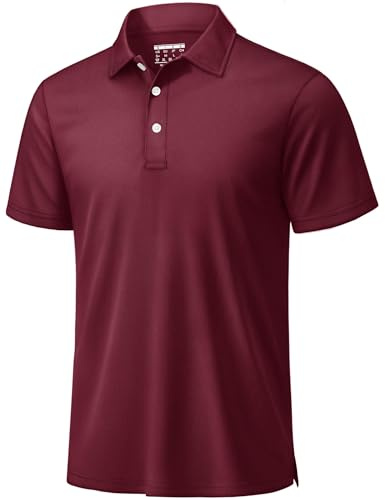 TACVASEN Polo Hombre Manga Corta Polo Golf Hombre Camisas de Verano Casual Camiseta Transpirable Camisa Tecnica Antisudor Camiseta Basica Ajustada