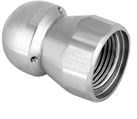 Dioche Drain Cleaner Nozzle, 3/8inch High Pressure Washer Drain Hose Sewer Cleaning Pipe Jetter Nozzle