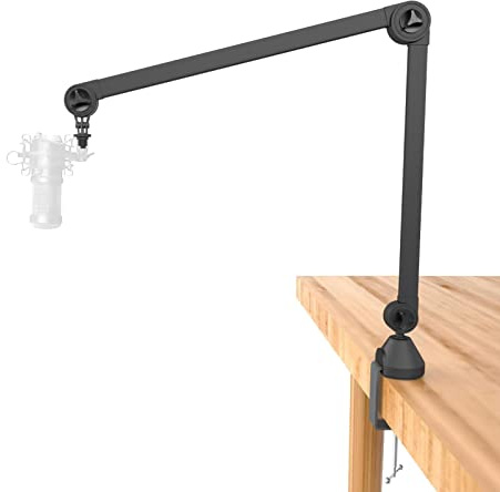 Bras de Micro | Bras de Microphone Pliable réglable à 360° | Charge maximale de 5 kg avec Adaptateur à vis pour Studio