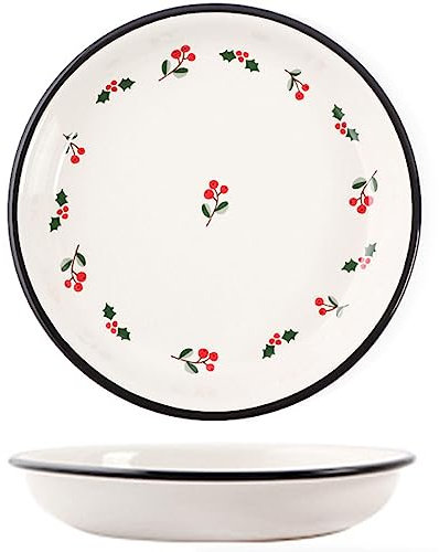 Piatti Floreali Dipinti a Mano In Porcellana, Piatti da Dessert, Set di 2, Piattini Antipasto, Piattini Floreali, Piattini Insalata, Piattini, Set Piattini, Piatto per La Cena di Natale,7.8inch