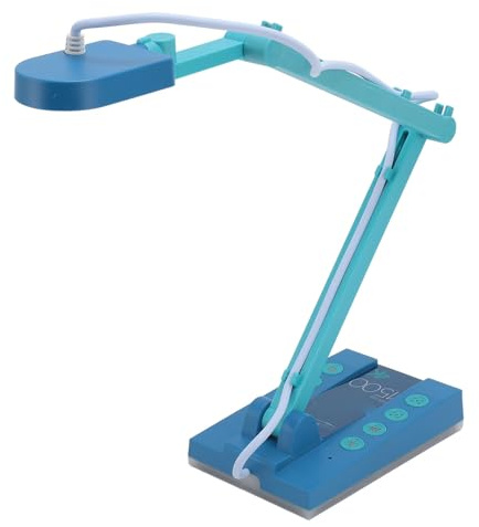 Document Camera USB 4K, 15MP Foldable Visual Presenter with LED Light Autofocus Image Reversal USB 2.0 Plug and Play for Online Classes Teaching ABS 1 Pack