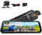 Podofo 10 4K Mirror Dash Cam,IPS Touch Screen Smart Rear View Mirror Camera, 4K+1080P Dash Cam Front and Rear, Night Vision, Reverse Assist, Included 64GB Card,24H Parking Mode