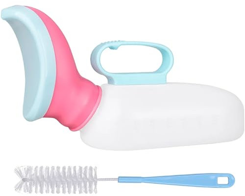 BEOTAY Urinflasche Für Frauen Mit Skala,1200Ml Pinkelflasche Für Frauen,Durchscheinend,Ergonomisches Griffdesign,Fachmann Urinal,Für Auto, Reisen, Ältere Menschen Und Inkontinenz