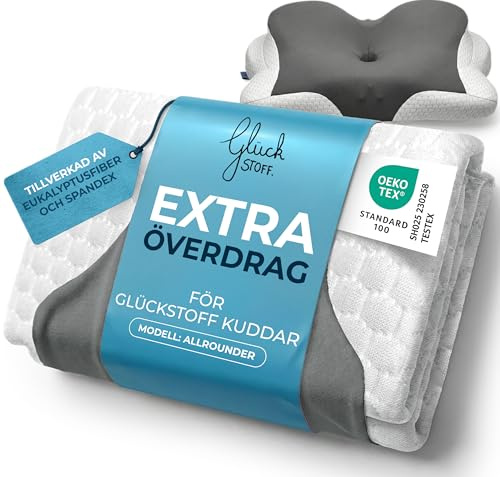 Glückstoff® Federa per Cuscino Ergonomico [CON EFFETTO RINFRESCANTE E CALDO] in Fibra di Bambù e Spandex | Morbido & Confortevole | Copricuscino di Ricambio | Grigio | Versione: Allrounder