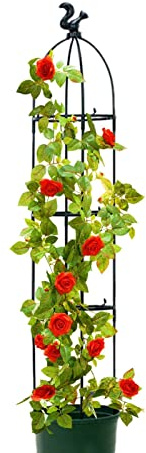 Generic Enrejado de jardín con forma de torre de obelisco, enrejado de jardín de obelisco, enrejado de obelisco de jardín Vista, soporte de plantas de soporte de vid, enrejado de flores de torre de