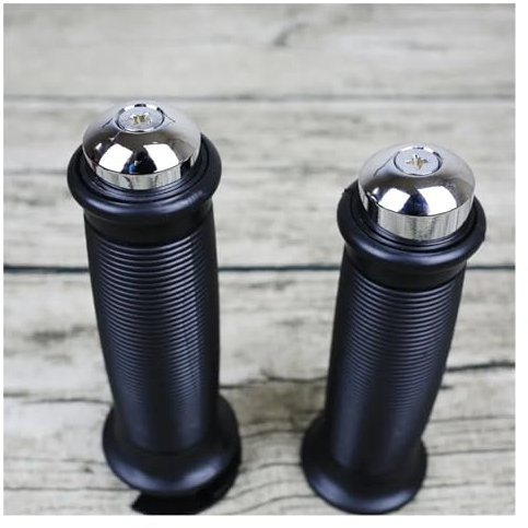 Griffe Lenker Motorrad-Griffe, Rund, Braun, Schwarz, Für Lenker, Gummimaterial, Lenker-Endkappe