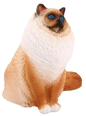 PHENOFICE Kunststoff Katze Figurine Mini Katzenornament Realistisches Modell Spielzeug Für Junge Mädchen Hausdekoraton Spielrequisite