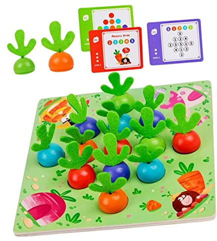 Abaodam 1 Set Memory Karten Kinderspielzeug Gartenspielzeug Aus Holz Brettspiele Für Im Alter Von 4–8 Jahren Puzzle Brettspiel Für Kleinkinder Lernspielzeug Intelligentes Spiel