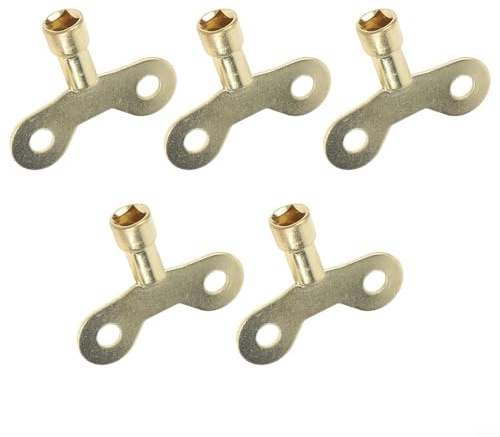 HomeVortex Brass Radiator Bleed Key,Radiator Key for Venting and Bleeding Radiators Heavy Duty Radiator Plumbing Bleed Key for Heating Systems(5)