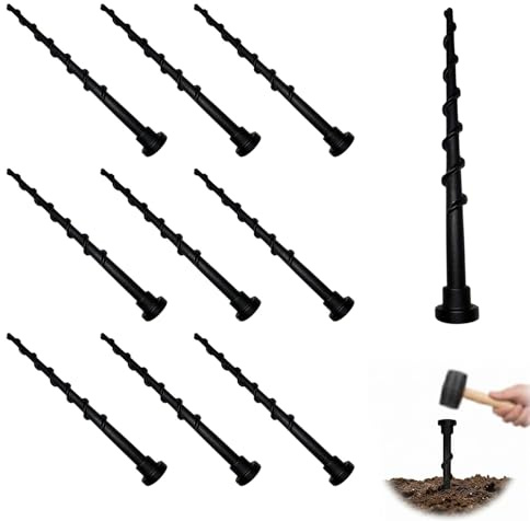10 Piquetas de Fijación para Estación de Carga de Robot Cortacésped, Clavos de Sujeción para Cable Perimetral y Delimitador, Estacas de Jardín Resistentes para Robot Cortacésped Universal