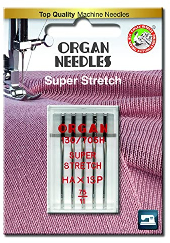 Organ Nähmaschinennadeln Super Stretch 75er 130/705 H 5435075
