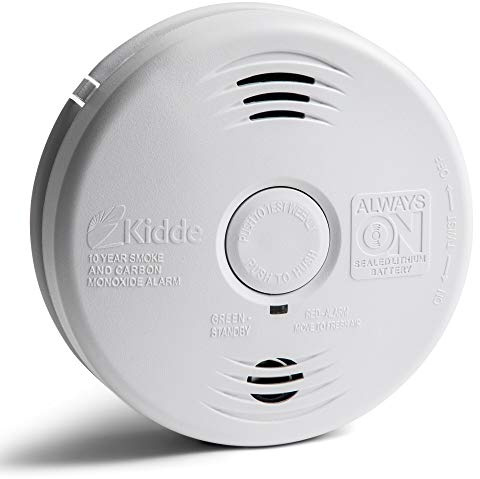 Kidde Smoke and Carbon Monoxide Detector Alarm with Voice Warning | Hardwired w/10 Year Lithium Battery Backup | Interconnectable | Model # i12010SCO, White