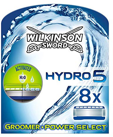 Wilkinson Sword Hydro 5 Groomer/Power Select Rasierklingen für Herren Rasierer, 8 St
