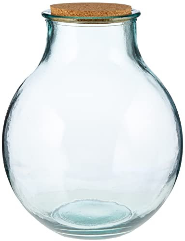 MICA Decorations Olly Vase, Glas, durchsichtig, 29 x 29 x 38 cm