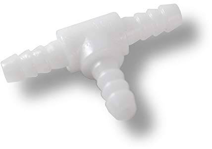 LeLuv T-Connector 1/4 inch Barbed Hose Fitting Part for Vacuum Pump Hoses