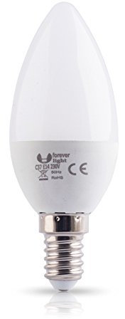 2er Pack E14 6W LED Glühbirne Leuchtmittel Kerzenform Warmweiß 3000K 480 Lumen Ersetzt 40 W Glühlampe Leuchtmittel Energiesparlampe