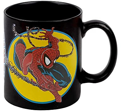 Marvel Spider-Man Heat Change Mug (Spider-Man Iconic Costume Design) 11oz Ceramic Coffee Mug, Gifts for Boys and Girls, Heat Changing Mugs for Women and Men - Official Merchandise