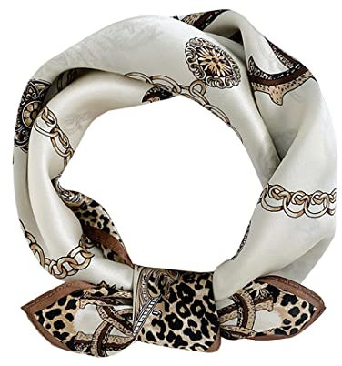 Ecroon Seideschal Damen Halstücher Seidentuch Schals Halstuch Seiden schal Scarf Bandana Taschentuch Ansatz Handgelenk Kopftücher