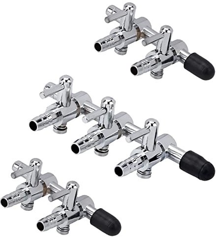 WanFengXue 3Pcs Aquarium Air Flow Splitter Chromium Copper Distributor 2 Way and 3 Way for Fish Tank Air Flow Control Easy Installation Fish Tank Aeration Supplies Fitting