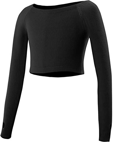 SEAUR Ballettjacke Mädchen Langarm Wickeljacke Tanz Ballett Gymnastik Yoga Strickjacke Tanzpullover Top Bolero - 98-165cm - 2-15 Jahre