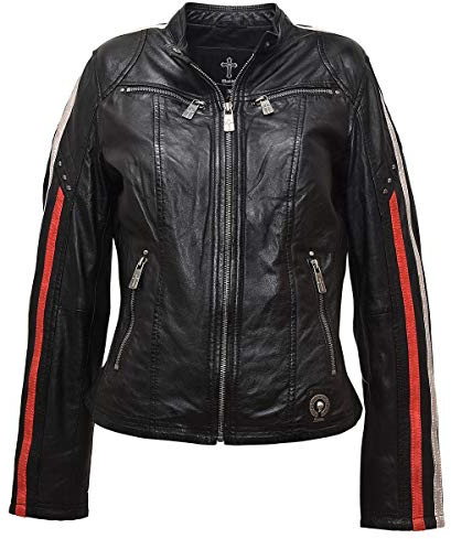 Roberto Geissini Damen Lederjacke DARA - Bikerjacke - Black