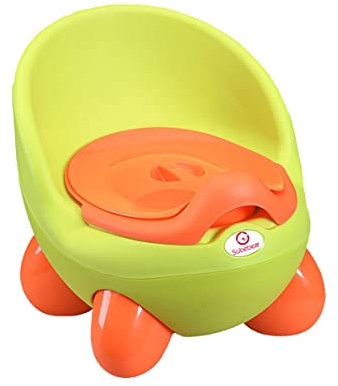 Sobebear Baby Potty Training Seat Lid and Removable Bowl, Portable Turtle Design Toilet Chair with Back Support, Lightweight for Boys and Girls 1+ Years (Green)